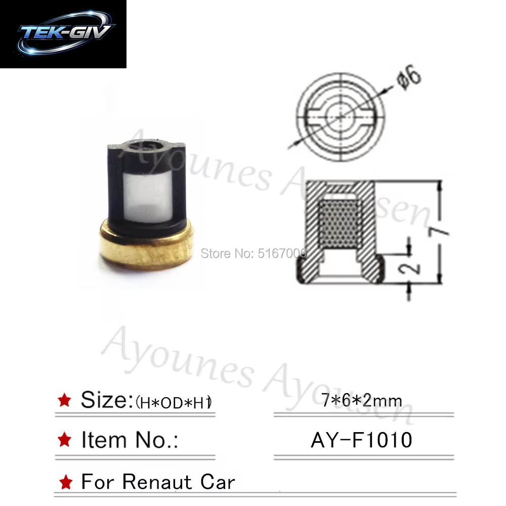 100 Einheiten Kraftstoff Injektor Micro Filter 7*6*3Mm Für Renault Megane Autos Ersatz Reparatur Service Teil AY-F1010