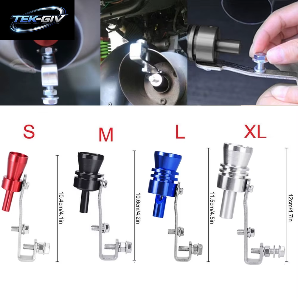 S M L XL Größe Rot Schwarz Turbo Sound Whistle Für Fahrzeug Refit Gerät Auspuffrohr Auto Turbmuffler Universal Sound Simulator Auto