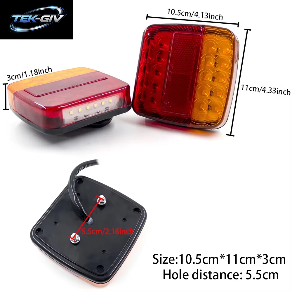 1Set 12V Hinten Abschleppen Anhänger Rücklicht LED 10M Kabel 7Pin Universal Brems Stop Wasserdichte Lizenz Nummer Platte Blinker Lampe