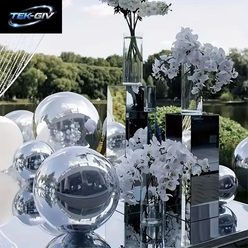 10-70 Zoll Gold 4D Runder Folienballon Riesige 4D Rot Silberfolie Helium Luftballons Für Geburtstagsfeier Hochzeit Babyparty Deocr Gl