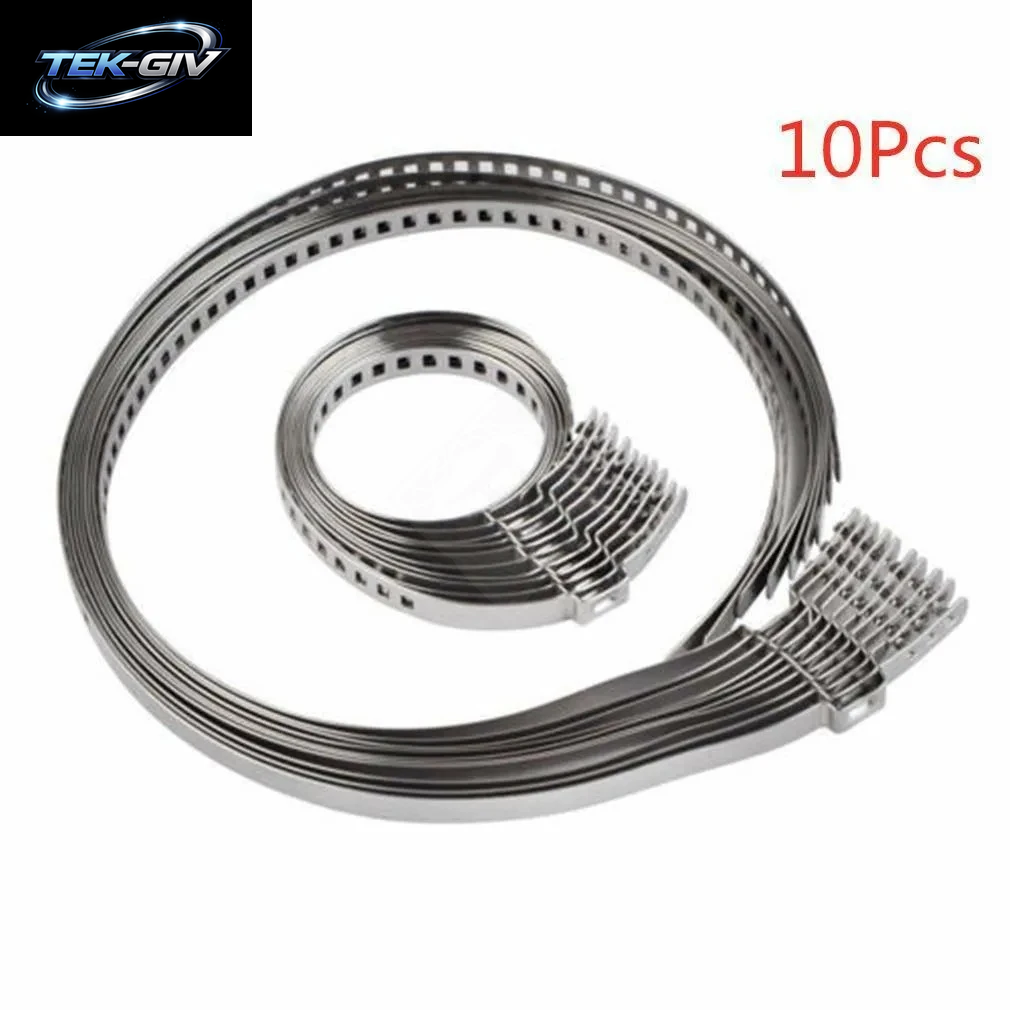 10Pcs Achse CV Joint Boot Klemmen Kits Edelstahl Antriebswelle CV Boot Klemmen Einstellbar 32-41Mm 70-127Mm Auto Zubehör