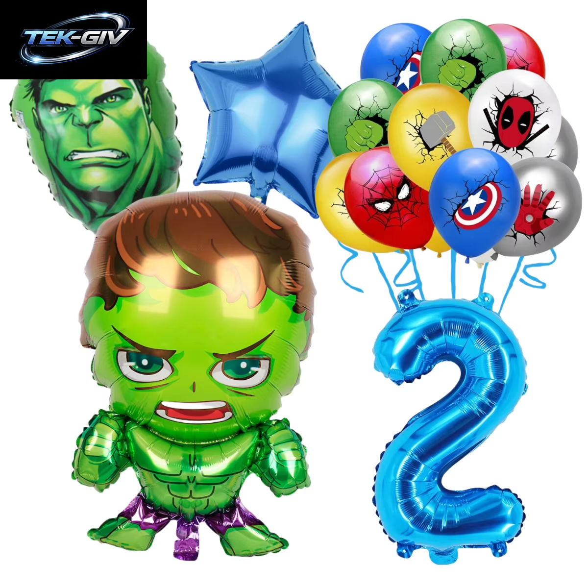 The Avengers Marvel Superheld Hulk Spider-Man Iron Man Ballon Latex Digitalballon Geburtstagsparty Babyparty the Avengers