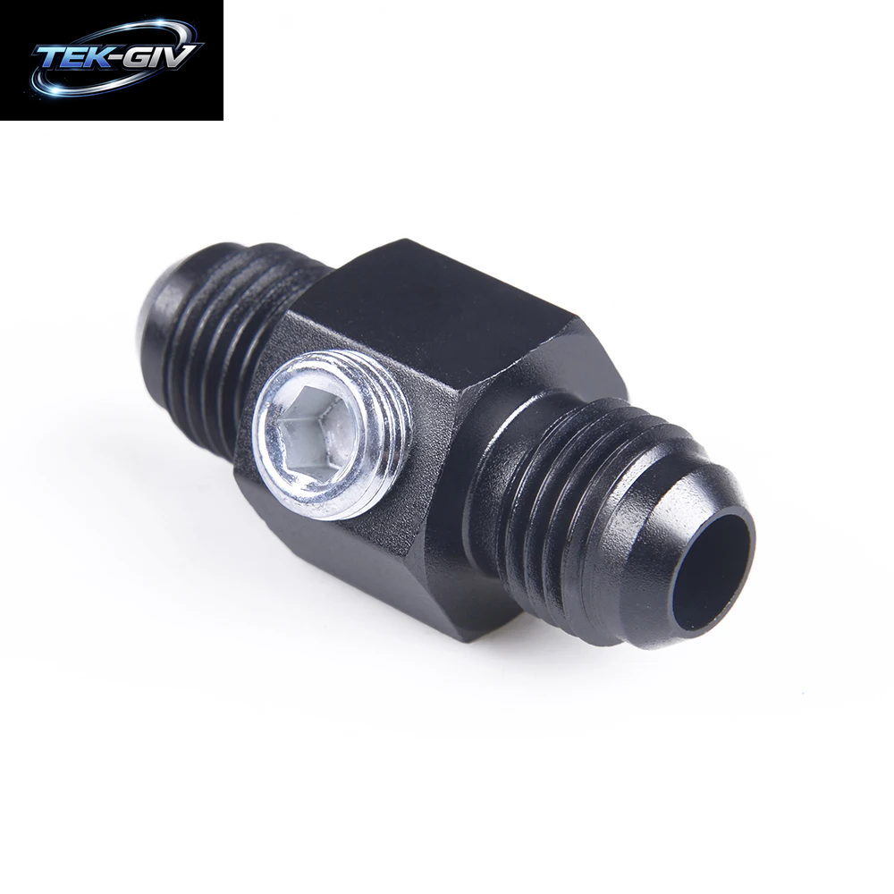 Gerade Aluminium AN6 AN8 AN10 Mit 1/8" NPT Gauge Port Stecker Auf Stecker Adapter Flared Union an Fitting