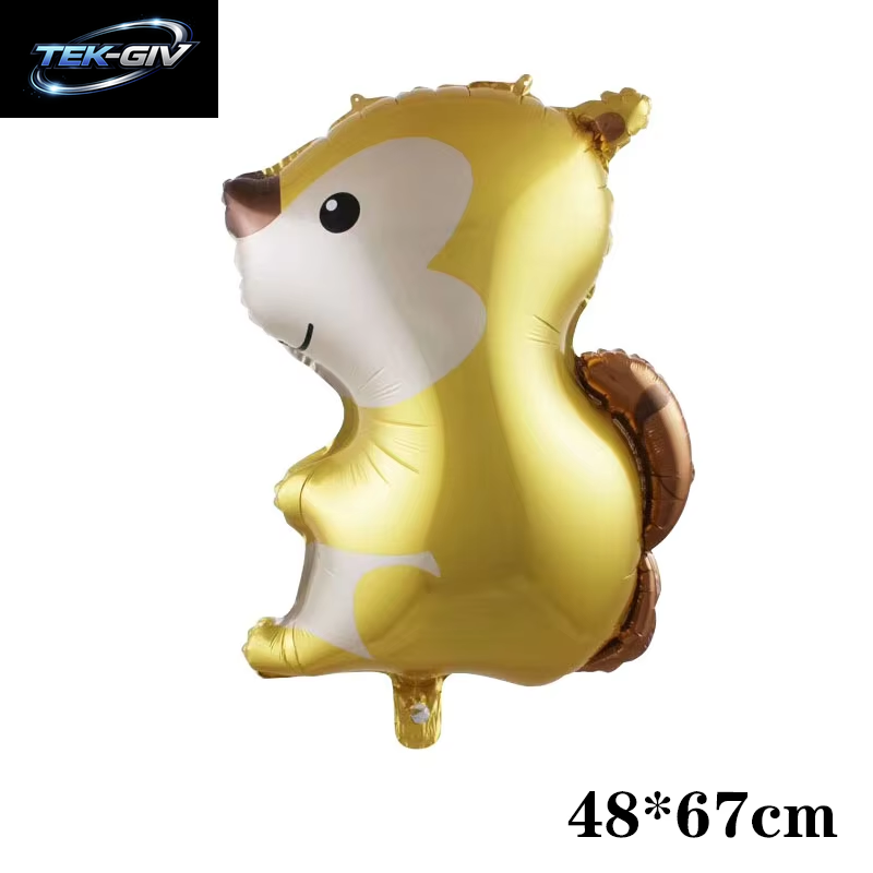 Cartoon Tier Kaninchen Hirsch Folienballon Kinder Geschenke Geburtstag Party Dschungel Tier Thema Dekoration Eichhörnchen Fuchs Bär Helium Globos