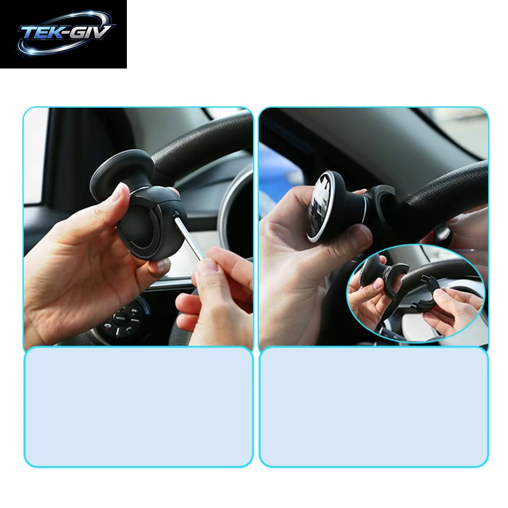 Lenkradknopf Spinner ABS Und Premium Schwarz Auto Lenkrad Assist Ball Passend Für PKW, LKW Und Mehr