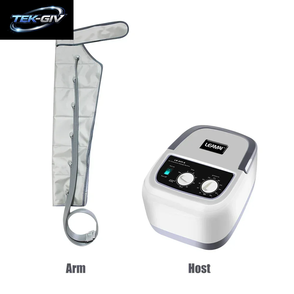 Elektrisches 6-Kammer-Luftkompressions-Beinmassagegerät, Körpermassagegerät Für Wade, Taille, Rücken, Fuß, Lymphdrainage & Muskeln
