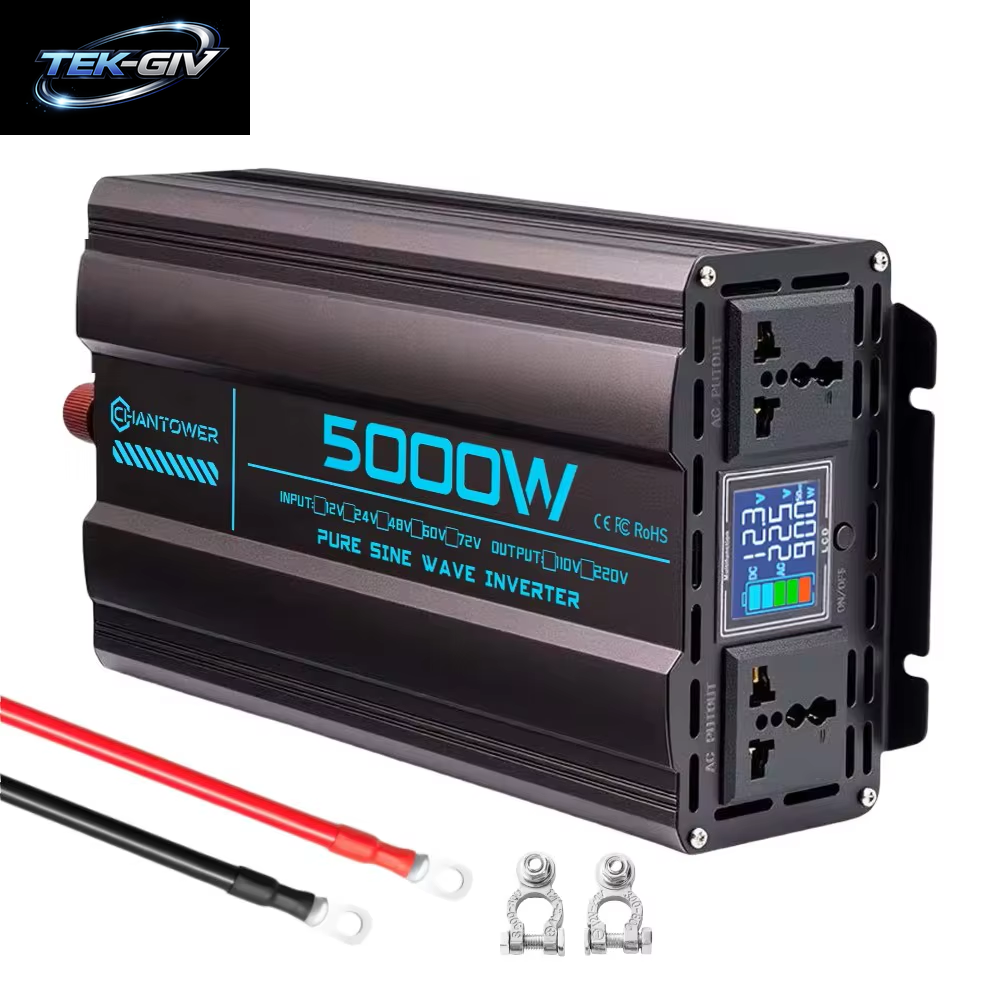 Reiner Sinus-Wechselrichter DC 12 V/24 V/48 V/60 V/72 V Zu AC 110 V/220 V 6000 W 5000 W 4000 W 3000 W 1600 W Konverter Auto Solar Power Inverter