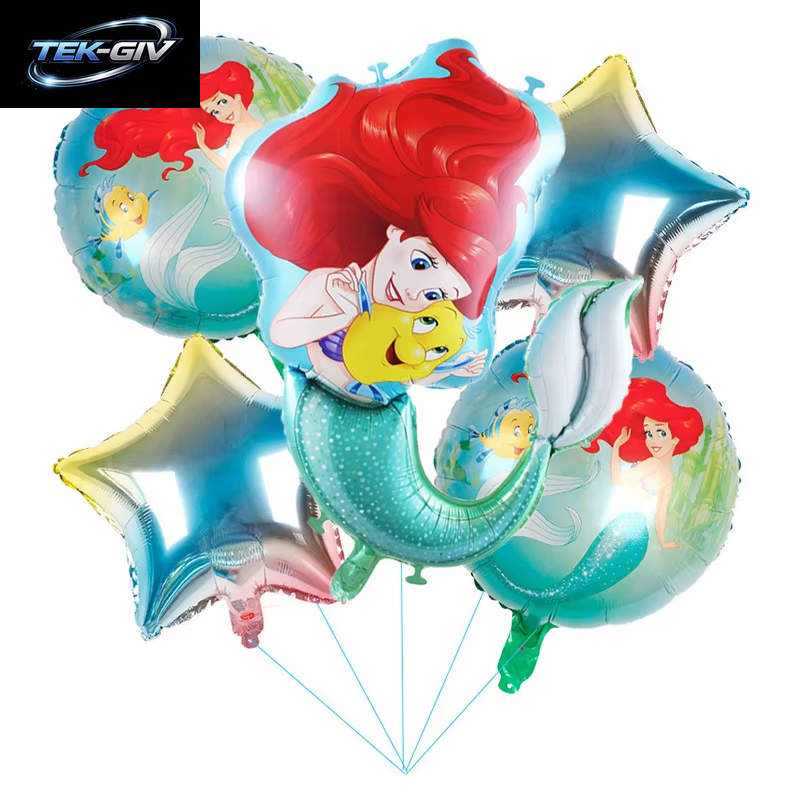 Die Kleine Meerjungfrau Geburtstag Party Dekoration Prinzessin Ariel Papier Serviette Teller Tasse Tischdecke Luftballons Kinder Baby Shower Supplies