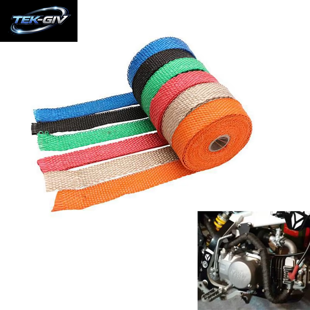 5 Meter Auto-Auspuffrohr-Wickel-Isolierung, Glasfaserband, Automatische Isolierung, Wärmegewickeltes Klebeband, Hochtemperatur-Rolle, Hitzeschild