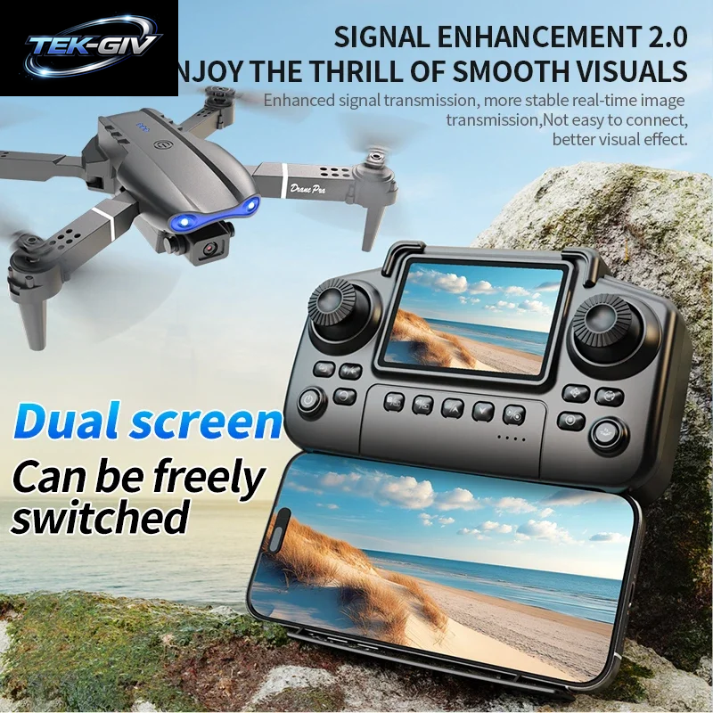 E99 Pro Drohne Mit 8K HD Kamera Fernbedienung Quadcopter Vierachsige Flugzeughöhe Halten GPS Fliegendes Spielzeug Für Luftaufnahmen