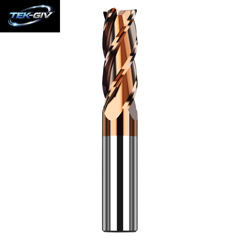 TOOLEYE HRC55 CNC Fräser Hartmetall-Schaftfräser 4 Flöten Maschine Cutter Werkzeuge Für Metall 3 5 6 8 Schaft Wolfram Stahl Schaftfräser