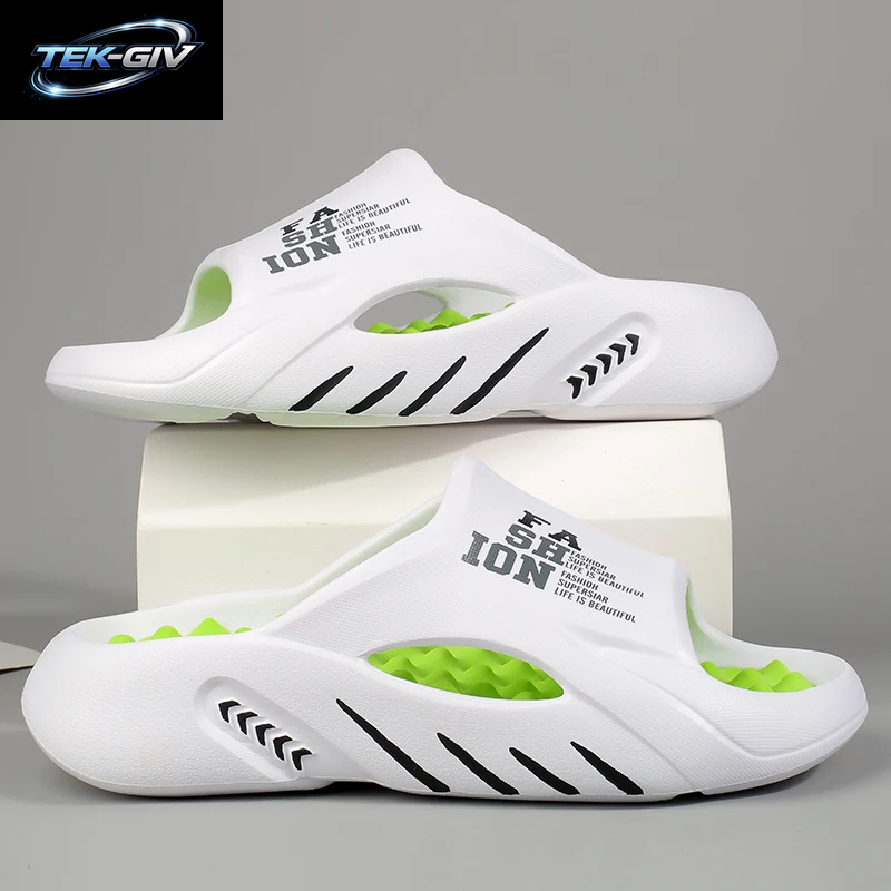 Sommer Herren Massage-Hausschuhe Indoor Outdoor Sandalen Strand Freizeitschuhe Weiche Sohle Slides Herren Flip-Flops Herrensandalen Große Größe 47
