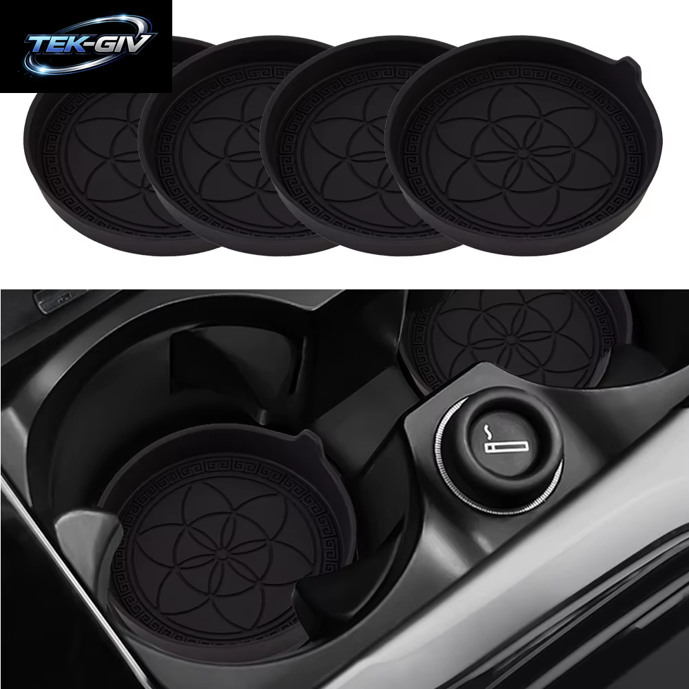 4PCS Auto Silikon Getränkehalter Untersetzer Einsatz Universal Rutschfeste Getränkehalter Autozubehör Innenraum Für Frauen Und Männer