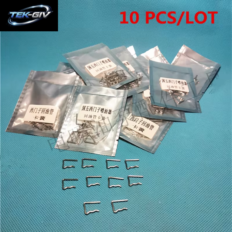 5PCS Diesel Injektor Rohr Rohr Öl Rückkehr Joint Zwei Möglichkeiten Drei Einzelnen Rückschlagventil Teile Piezo Sicherungsring Für Bo-Sch Den-So Katze