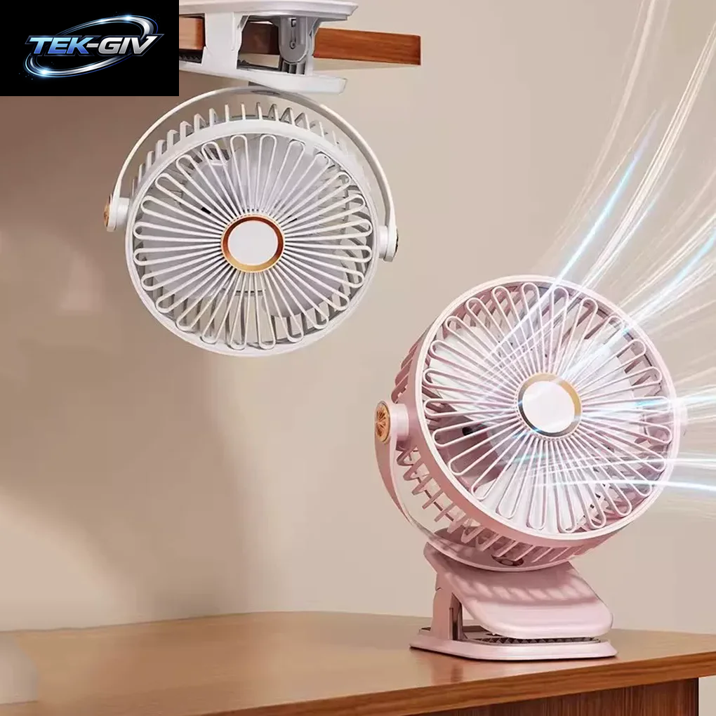 Clip-Ventilator, 5 Geschwindigkeitsstufen, Elektrischer Ventilator, USB, Leiser Mini-Ventilator Für Zuhause, Büro, Schreibtisch, Luftkühler, Tragbarer Kühlventilator Für Den Außenbereich, Clip-Ventilator Für Kinderwagen
