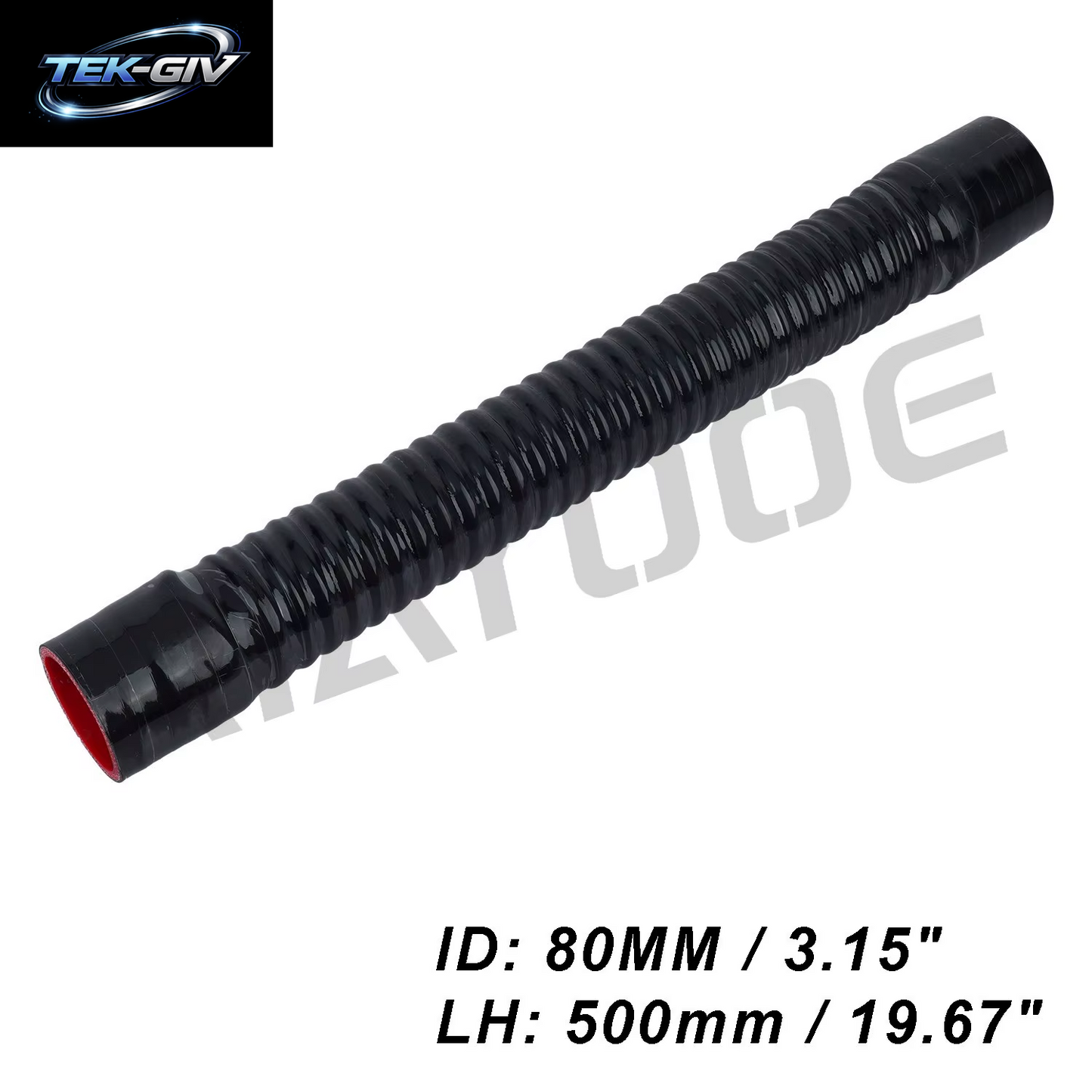 500 Mm Flexibler Silikonschlauch ID28 30, 32, 34, 36, 38, 40, 42, 51 57 63 70 76 80 83 Mm Universal-Lufteinlassrohr-Kühler-Verbindungsrohr