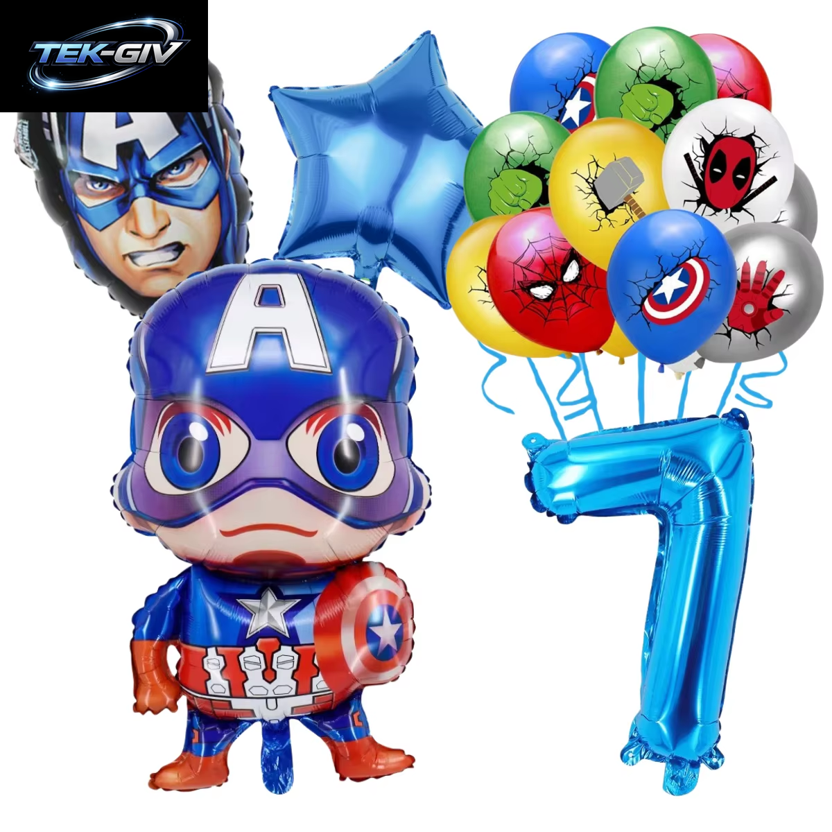 The Avengers Marvel Superheld Hulk Spider-Man Iron Man Ballon Latex Digitalballon Geburtstagsparty Babyparty the Avengers