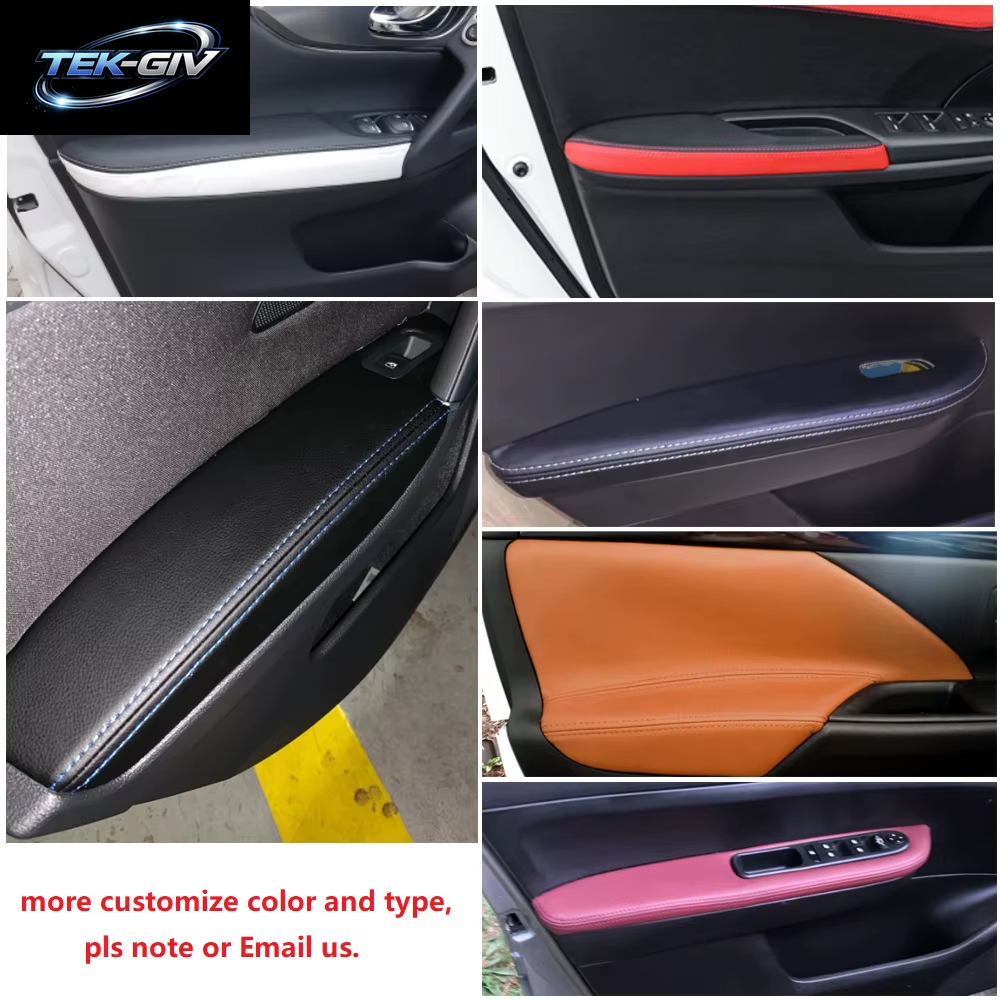 Für Ford Mondeo 2007 2008 2009 2010 2011 2012 Innen Mikrofaser Leder Türgriff Armlehne Panel Abdeckung Trim