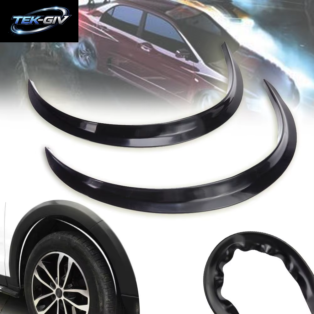 2 Stücke Universal Auto Rad Augenbraue Bögen Lippen Glänzend Schwarz 73 Cm Auto Seite Fender Flares Verlängerung Schutz