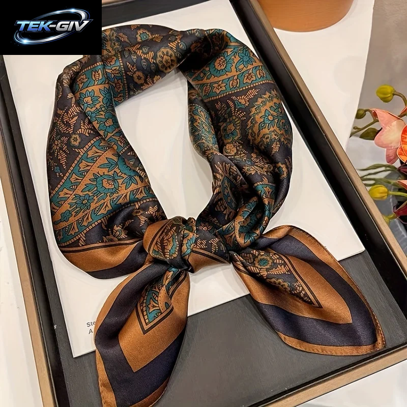 60 Farben Luxus-Schal Für Damen 70*70Cm Seidengefühl Quadratisches Haartuch Foulard Satin-Schal Großformatiges Kopftuch Hijab Taschentuch