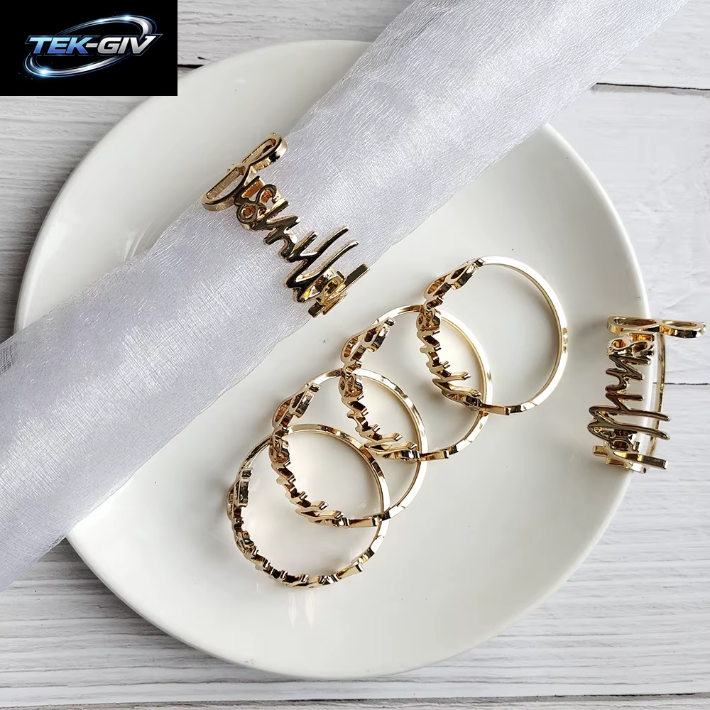 Eid Mubarak Serviettenringe Gold Bismillah Eid Mubarak Tischserviettenhalter Ramadan Eid Mubarak Dekoration 2024 Eid Supplies 1/6P
