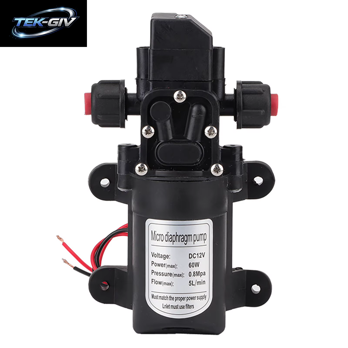 DC 12V Wasserpumpe Hochdruck 116Psi Selbst Ansaugendes Caravan Camping Boot