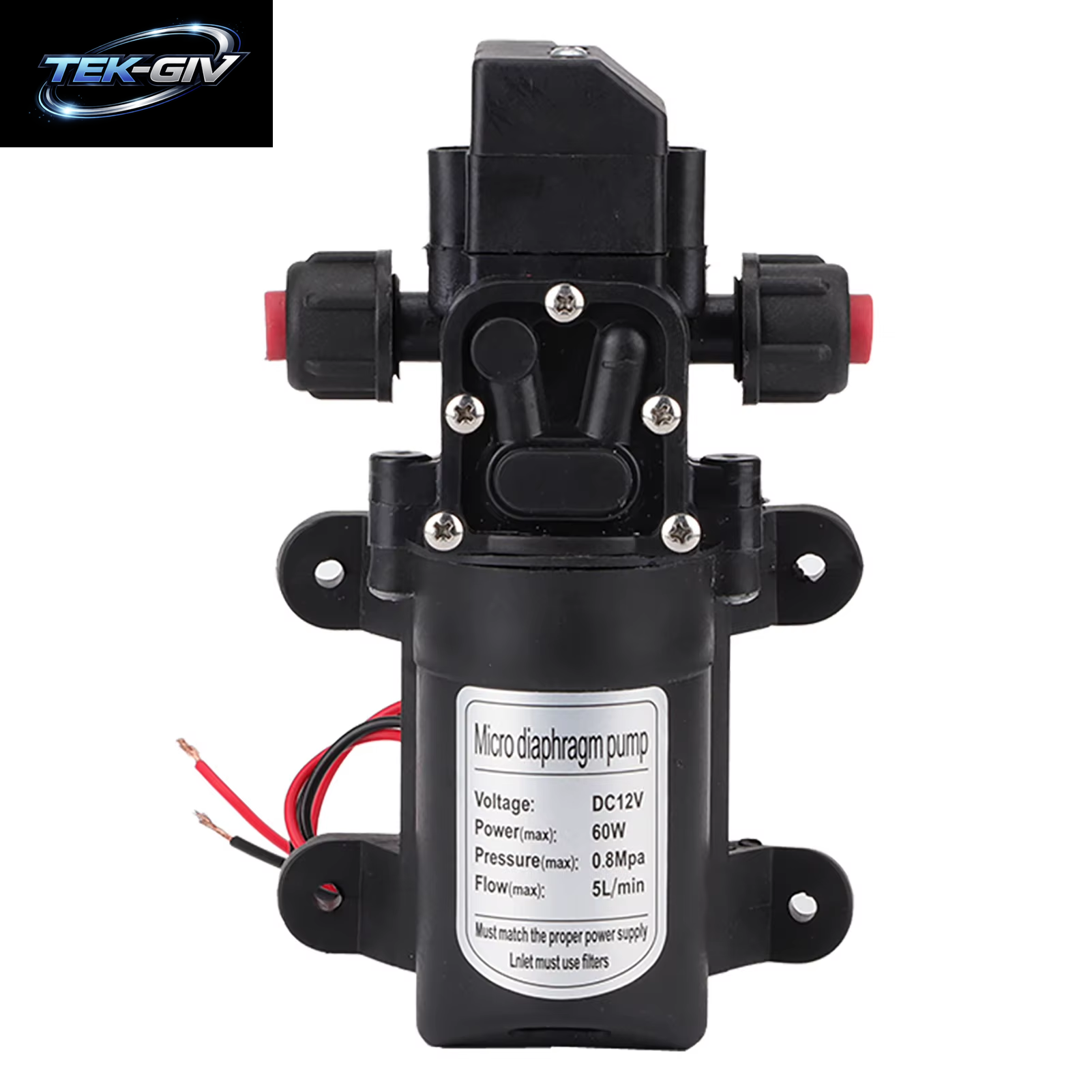 DC 12V Wasserpumpe Hochdruck 116Psi Selbst Ansaugendes Caravan Camping Boot