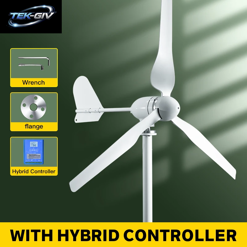2KW 5KW Horizontalachsen-Windturbine 12V 24V 48V 96V Windgenerator Ce-Zertifiziert Freie Energie Niedrige Drehzahl Netzunabhängig Für Den Heimgebrauch