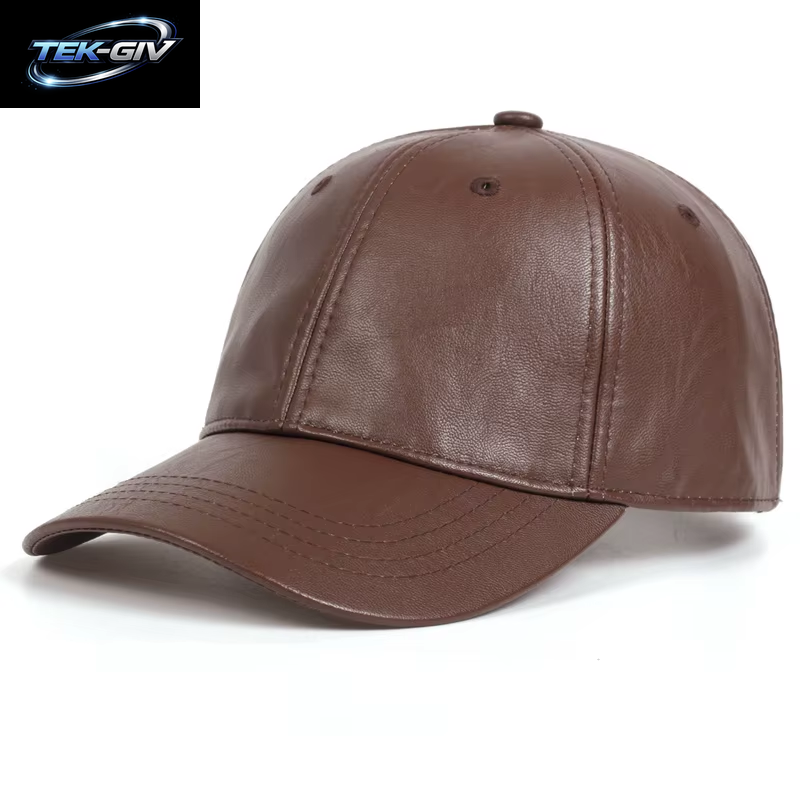 Unisex Solide Männer Frauen Baseball Kappe PU Leder Hip Hop Snapback Caps Für Männer Frauen Baseball Caps Einstellbare Sonnenhut Trucker Hüte