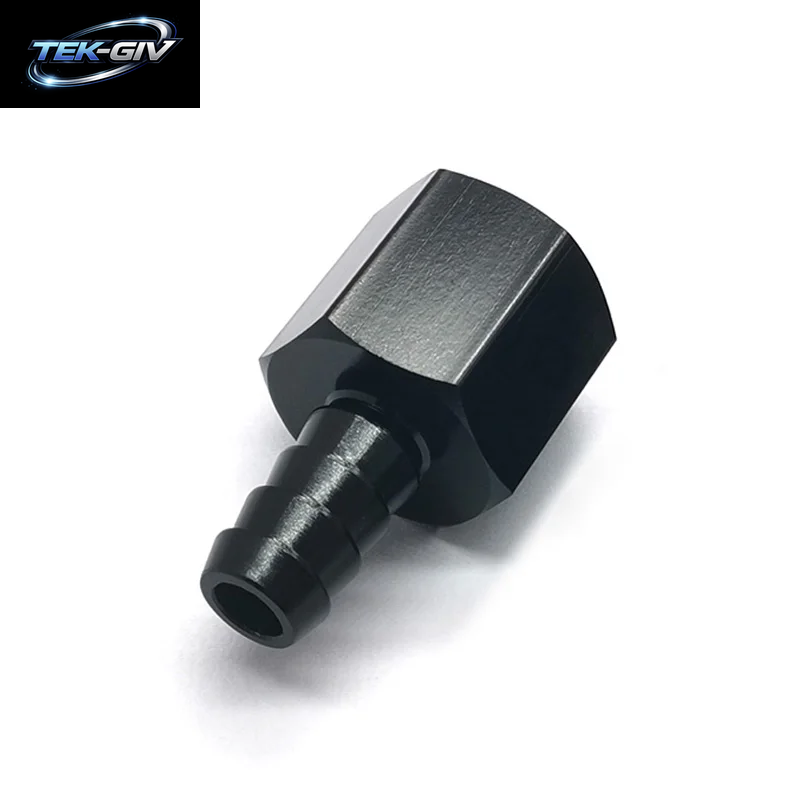 Schwarz Gerade Aluminium 6An 8An 10An Buchse Flare Auf Widerhaken Drucks Ch Lauch Widerhaken Anschluss Adapter