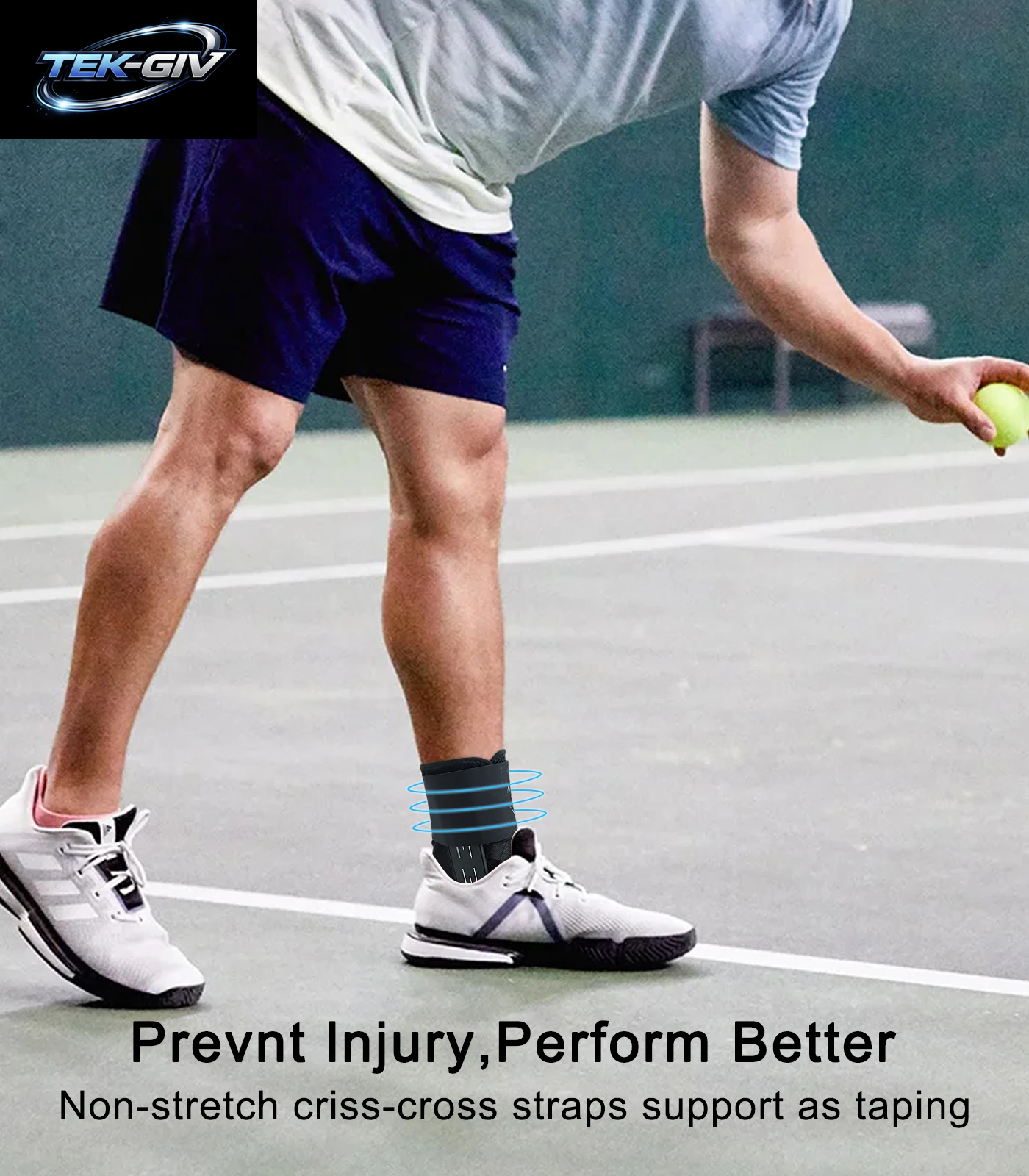 NEENCA Knöchelbandage Für Verstauchte Knöchel, Schnell Zu Befestigende Knöchelstütze Für Damen Und Herren, Knöchelstabilisator, Verletzungserholung, Laufen, Sport