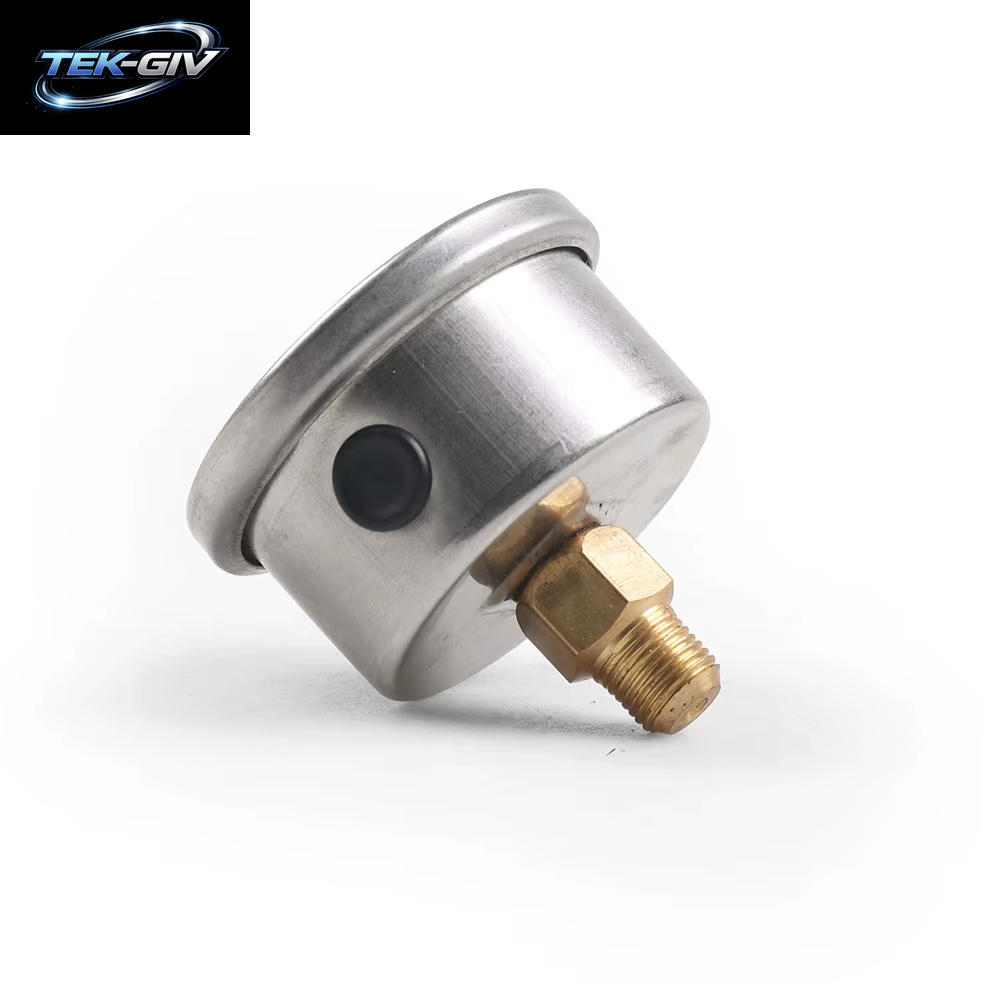 0-100 PSI Kraftstoff Presse Manometer Für Kraftstoff Druckregler Flüssigkeit Gefüllt Schwarz Gesicht Öl Gauge 1/8 "NPT
