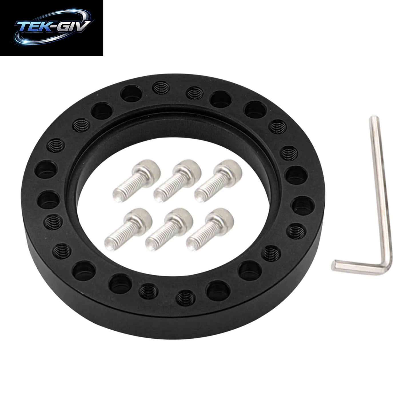 Aluminium Auto Lenkradnabe Adapter Spacer Pad Mit 6 Schrauben Fahrzeugteile Räder Zubehör Umwandlung Spacer Rennwagen