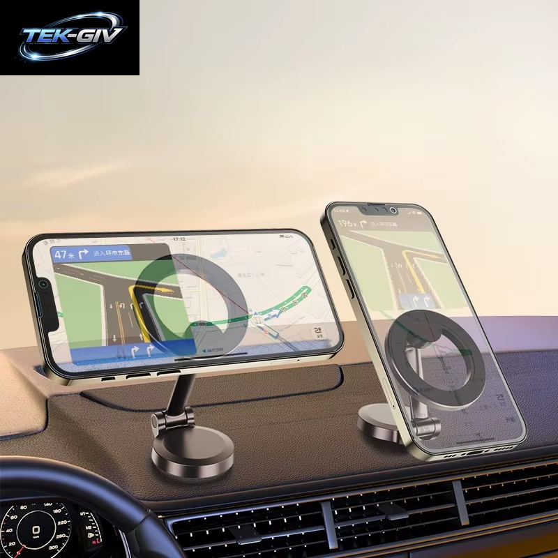 360 ° Rotierender Magnetischer Autotelefonhalter, Faltbare Armaturenbretthalterung Für Alle Smartphones, Unterstützung Für Mobile Auto-Navigation