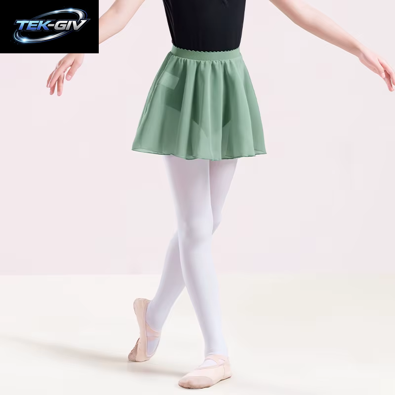 Ballettrock Für Mädchen, Tutu-Röcke Für Ballett, Tanz, Chiffon-Röcke, Elastische Taille, Kurzer Ballettrock Für Mädchen