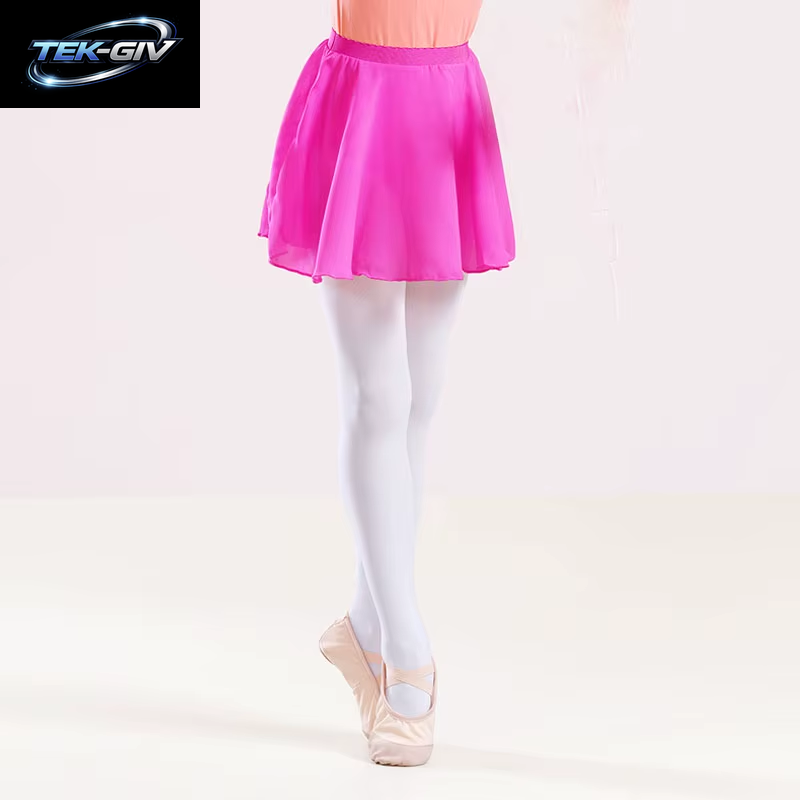 Ballettrock Für Mädchen, Tutu-Röcke Für Ballett, Tanz, Chiffon-Röcke, Elastische Taille, Kurzer Ballettrock Für Mädchen