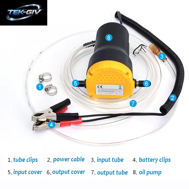 Auto-Motorölpumpe, 12 V, Elektrische Diesel-Flüssigkeitssumpenextraktor, Scavenge Kraftstofftransferpumpe Mit Rohren Für Bootsmotorräder