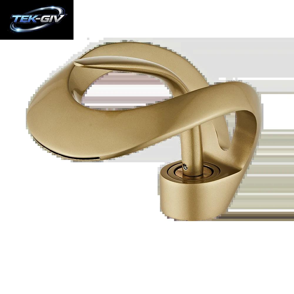 Schwarz Badezimmer Waschbecken Wasserhähne Einhand Wasserfall Wasserhahn Massivem Messing Waschbecken Mischbatterien Kreative Ausgehöhlte Design Wasserhahn