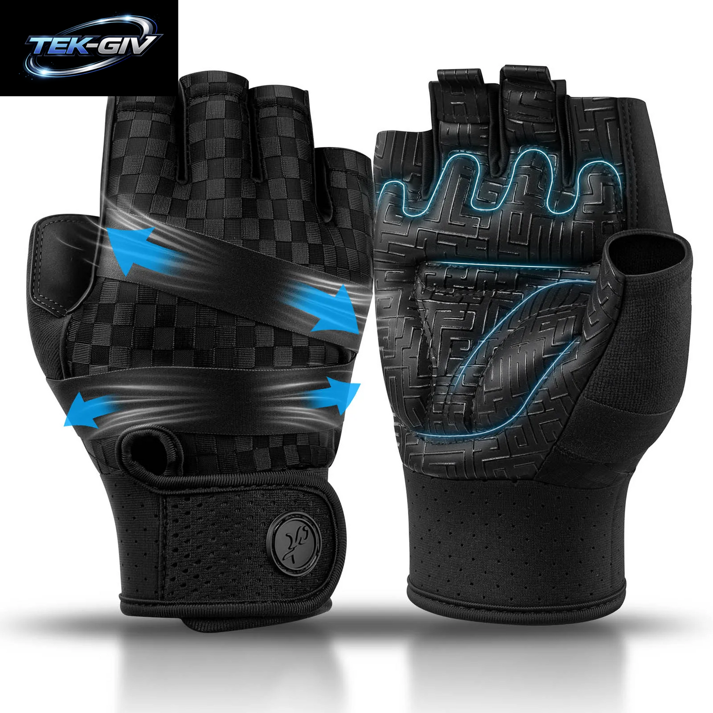 MOREOK Gewichtheber-Handschuhe Atmungsaktiv Rutschfest Krafttraining Übungs-Fitness-Handschuhe Für Klimmzüge