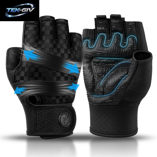 MOREOK Gewichtheber-Handschuhe Atmungsaktiv Rutschfest Krafttraining Übungs-Fitness-Handschuhe Für Klimmzüge