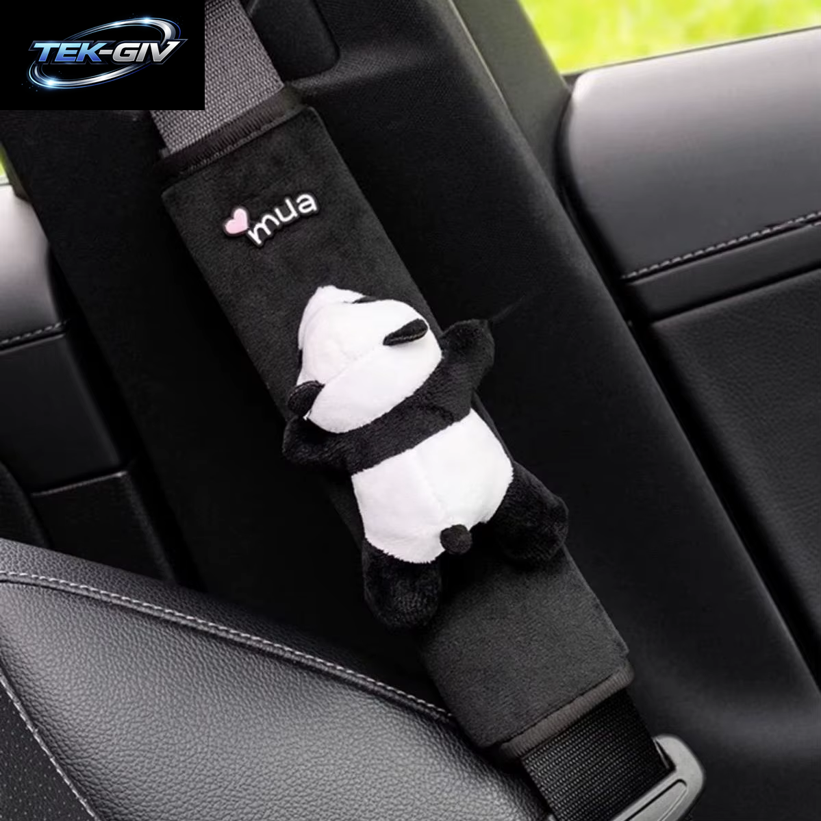 Panda Auto Sicherheits Gurt Schulter Schutz Niedlichen Rucksack Schulter Schutz Dekorative Plüsch Puppe Auto Zubehör Innen Frau