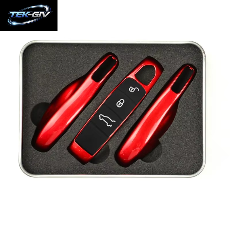 Auto Smart Remote Key Case Fob Abdeckungen Set Shell Für Porsche Panamera Spyder Carrera Macan Boxster Cayman Cayenne 911 970 981 991