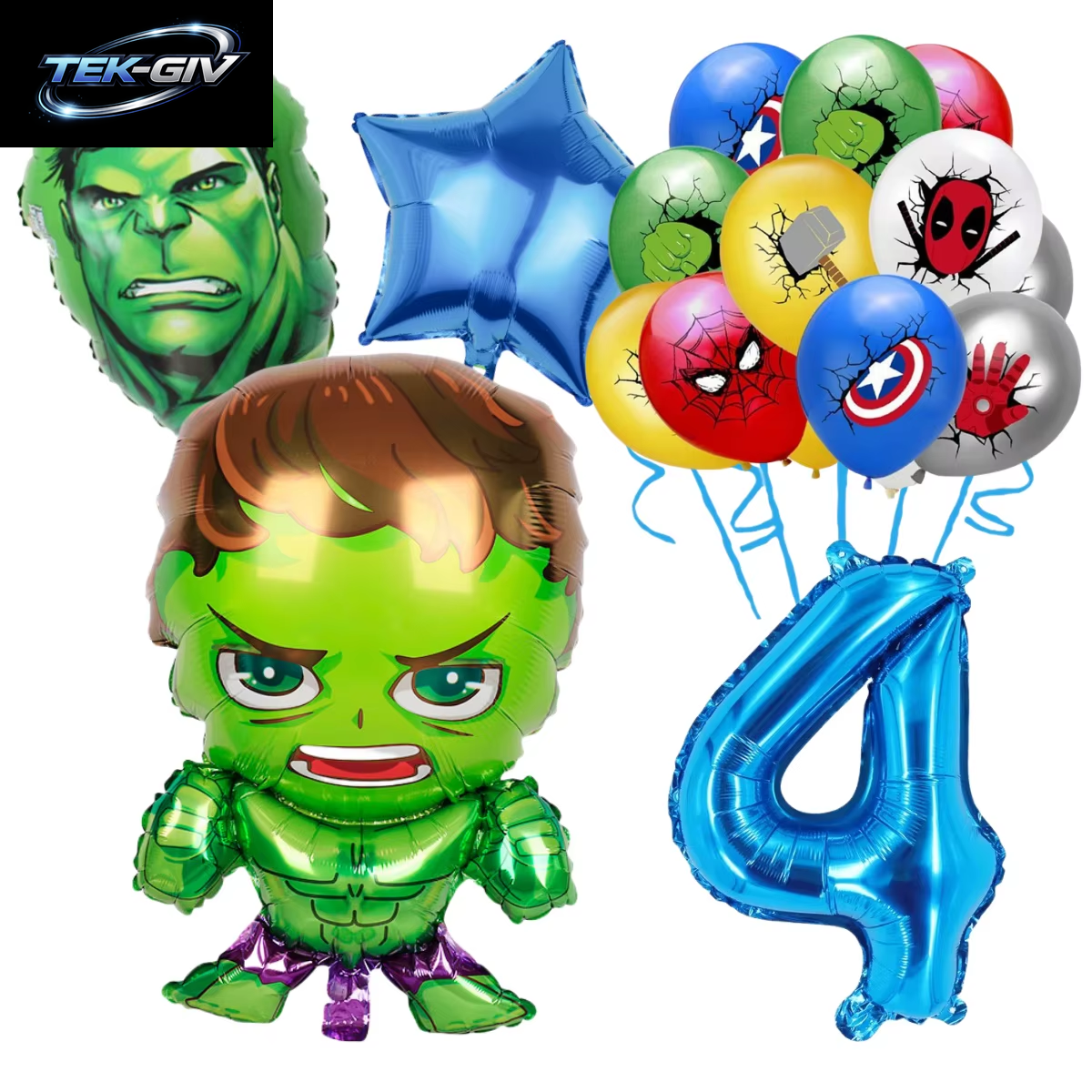 The Avengers Marvel Superheld Hulk Spider-Man Iron Man Ballon Latex Digitalballon Geburtstagsparty Babyparty the Avengers