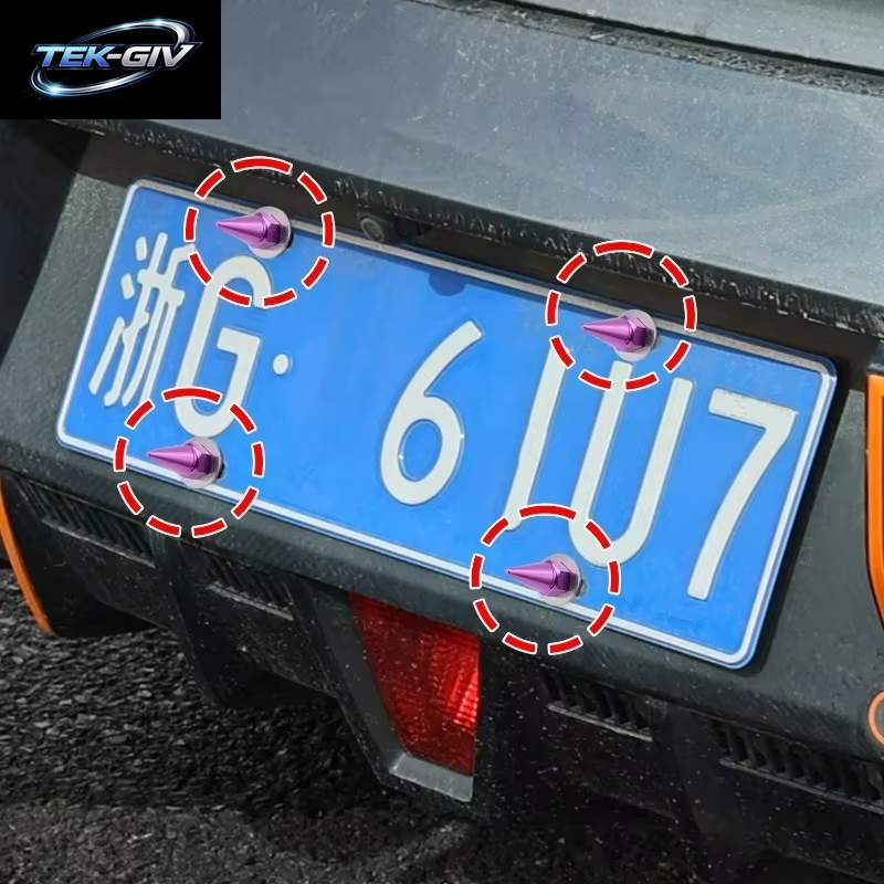 M6 Gewindespitzen Schraube Auto Modifizierte Befestigungselemente Kotflügel Unterlegscheibe Stoßstange Motorschrauben Nummernschild Schrauben Aus Aluminiumlegierung