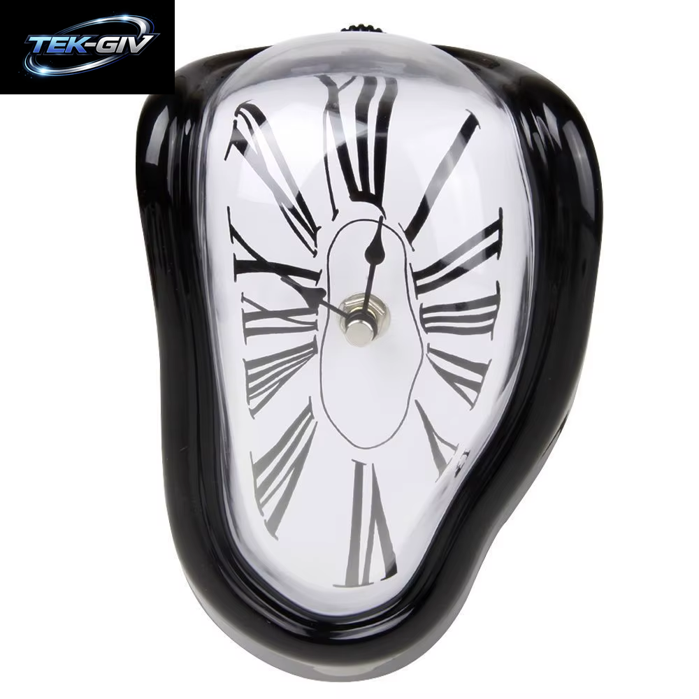 2024, Neue Neuartige, Surreale, Schmelzende, Verzerrte Wanduhren, Surrealistischer Salvador-Dali-Stil, Wanduhr, Dekoration, Geschenk, Hausgarten