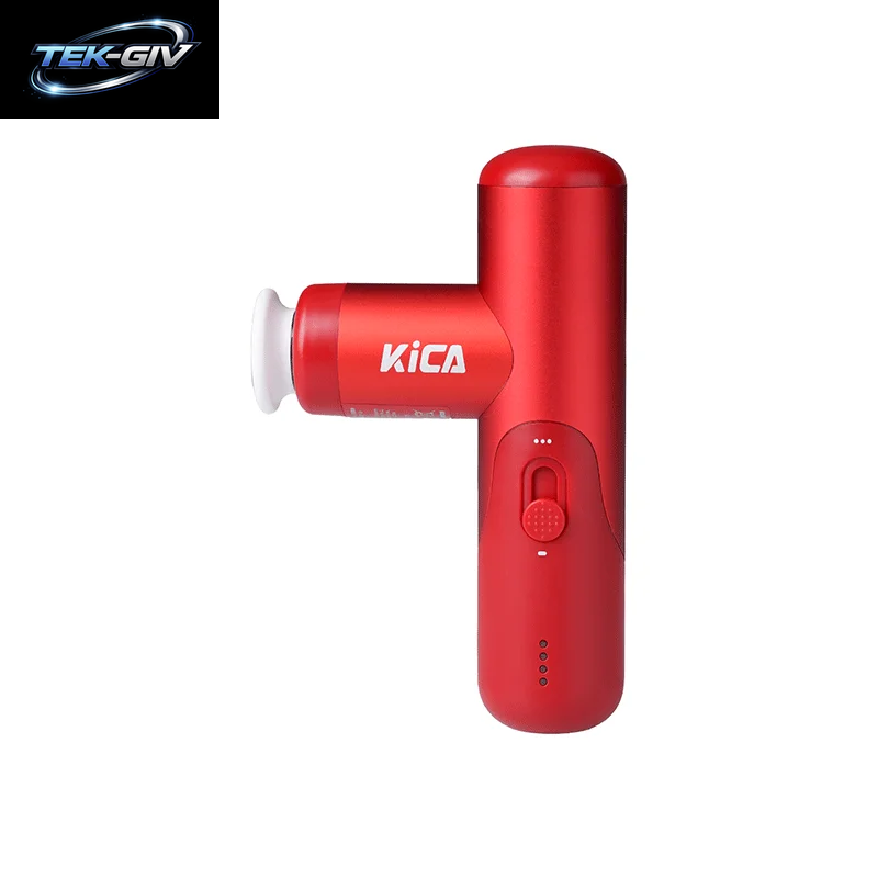 Kica Mini 3 Massagepistole, 3000 U/Min Stufenlose Geschwindigkeit, 7 Kgf Schlagkraft, 4 Köpfe, 255 G Leichtes Sport-Muskelmassagegerät