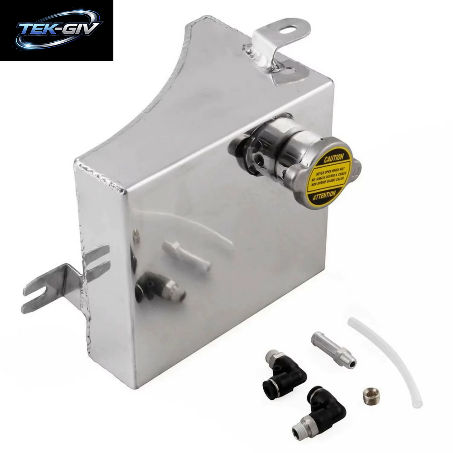 1,75 L Poliertes Aluminium, Kühlmittel-Überlaufbehälter, Kühlerbehälter, Dose Kit Für Nissan 240SX S13, Modifikationsteile, Chrom Poliert