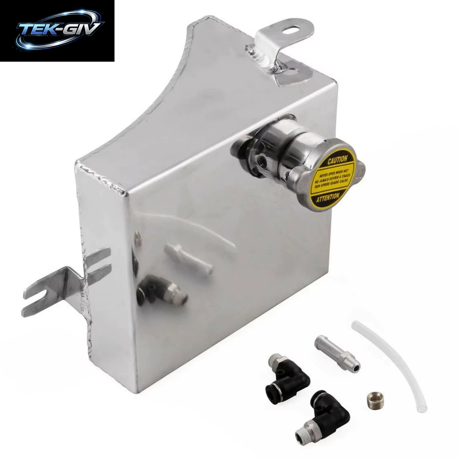 1,75 L Poliertes Aluminium, Kühlmittel-Überlaufbehälter, Kühlerbehälter, Dose Kit Für Nissan 240SX S13, Modifikationsteile, Chrom Poliert