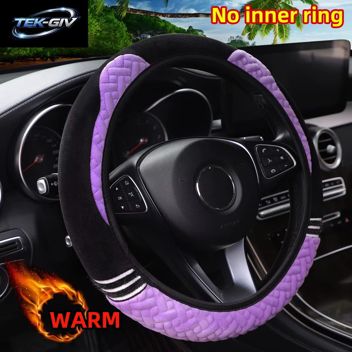 Handwarmer Plüschbär Cartoon Katze Auto Ohne Innenring Lenkradbezug Automotive Supplies 14,5-15 ZOLL
