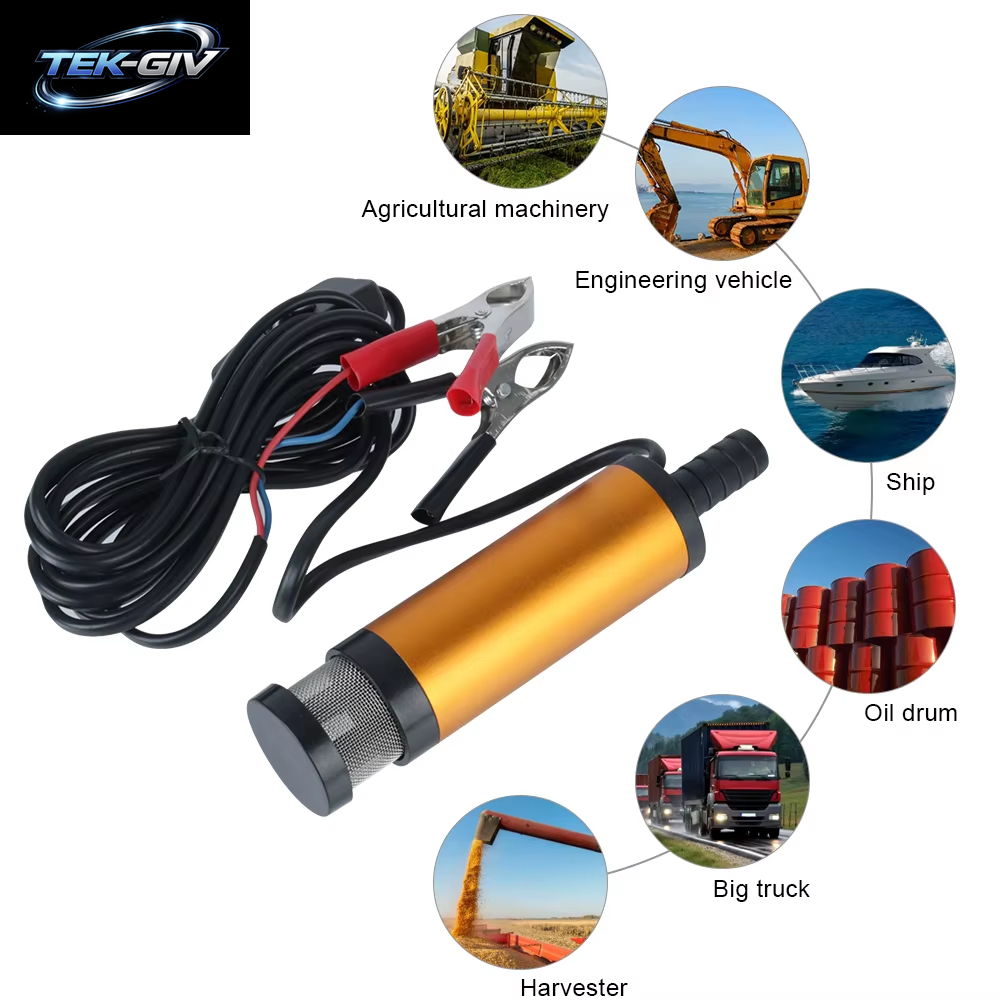 12V Mini 12L/Min Für Pumpen Diesel Öl Wasser Tauch Tragbare Auto Elektrische Öl Pumpe Kraftstoff Transfer Pumpe Aluminium Legierung Shell